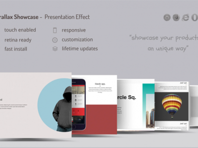 Parallax Showcase Effects - Present your products
