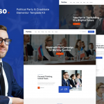 Partiso  Political Party & Candidate Elementor Template Kit