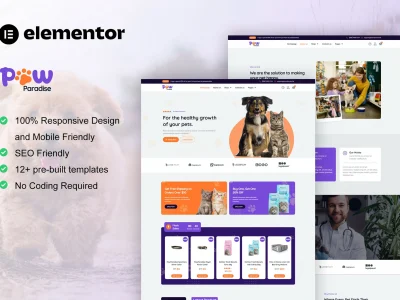 PawParadise - WooCommerce Pet Shop Elementor Template Kit
