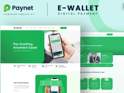 Paynet Digital E-wallet Elementor Template Kit