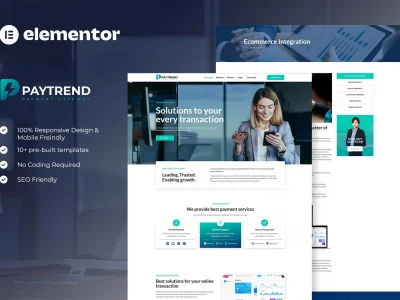 Paytrend - Online Payment Gateaway Elementor Template Kit