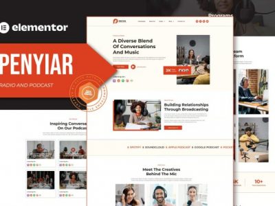 Penyiar - Radio & Podcast Elementor Template Kit