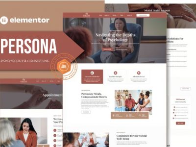 Persona - Psychology & Counseling Elementor Template Kit