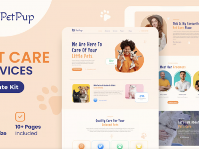 PetPup - Pet Care Services Elementor Template Kit