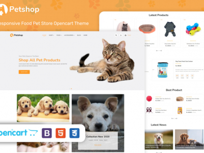 PetShop - Responsive Food Pet Store OpenCart Theme