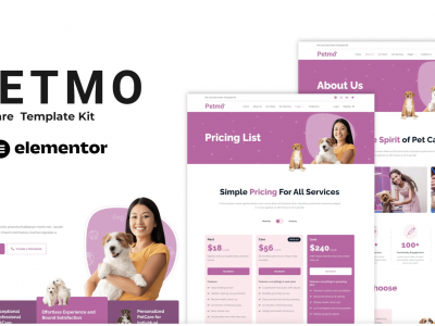 Petmo - Pet Care Elementor Template Kit