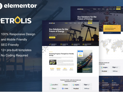 Petrolis - Oil Company & Industrial Elementor Pro Template Kit