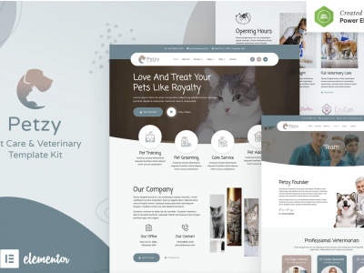 Petzy – Pet Care & Veterinary Elementor Template Kit