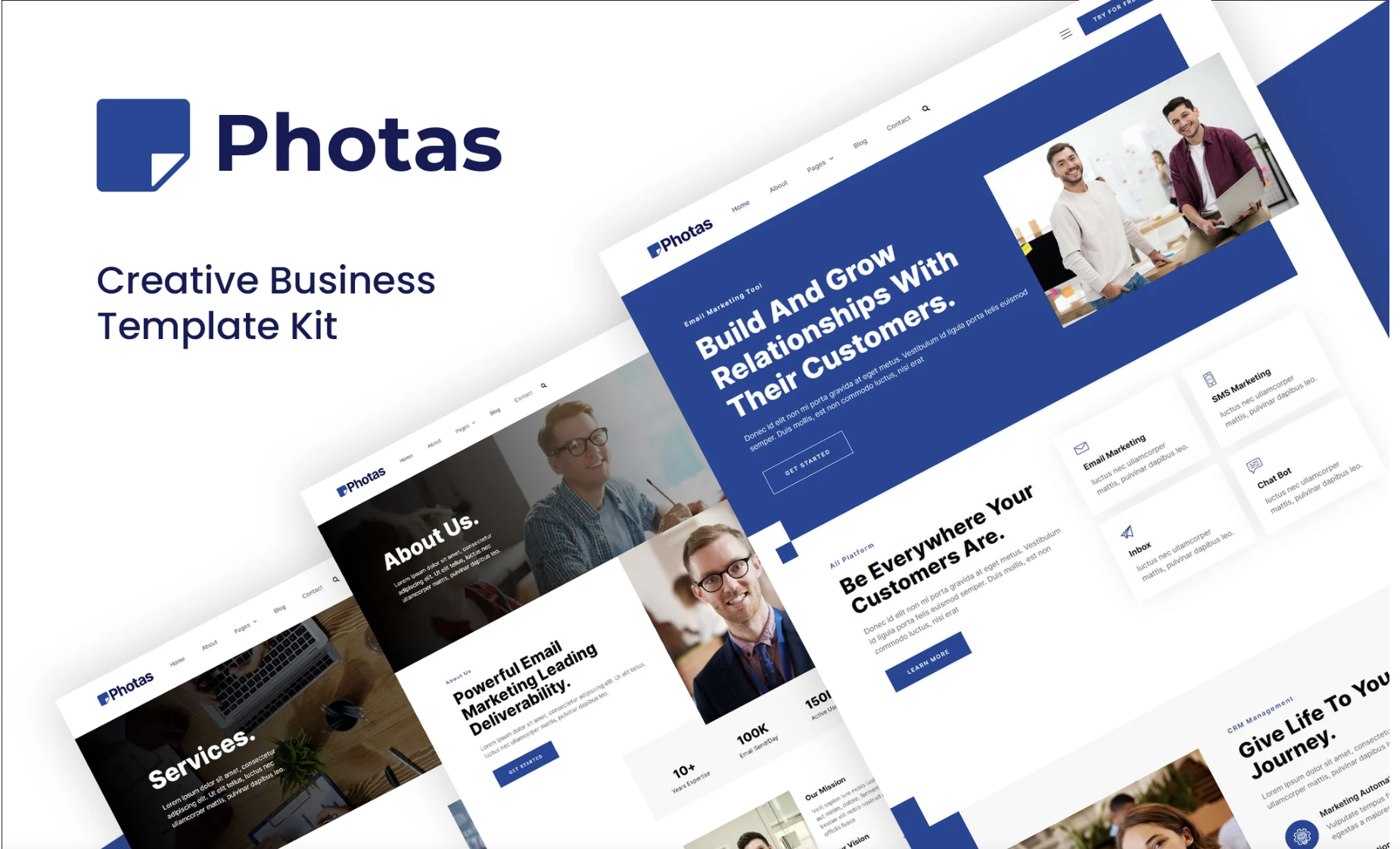 Photas - Email Marketing Company Elementor Template Kit