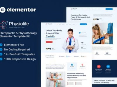 Physiolife - Chiropractic & Physiotherapy Elementor Template Kit