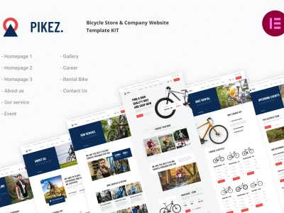Pikez - Bike Shop & Bicycle Rental Elementor Template Kit
