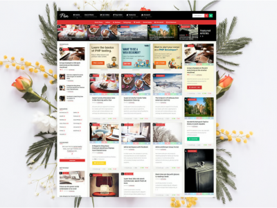 Pin = Pinterest Style Membership News Blog Theme