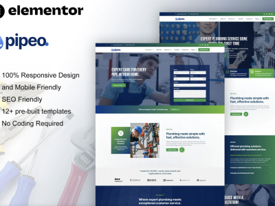 Pipeo - Plumbing Service Elementor Pro Template Kit