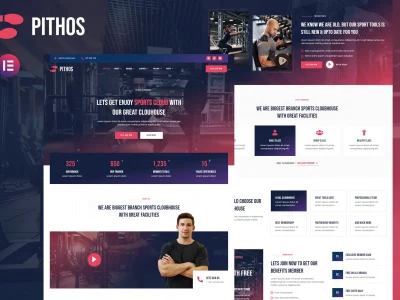 Pithos - Fitness Center & Cloubhouse Elementor Template Kit