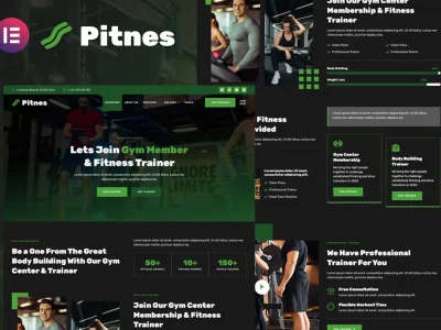 Pitnes - Gym Center & Fitness Training Elementor Template Kit