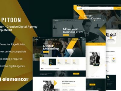 Pitoon - Creative Digital Agency Elementor Template Kit