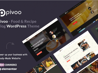 Pivoo - Food & Recipe Blog WordPress Theme