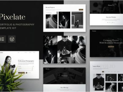 Pixelate - Portfolio & Photography Elementor Template Kit