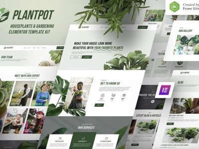 Plantpot – Houseplants & Gardening Elementor Template Kit