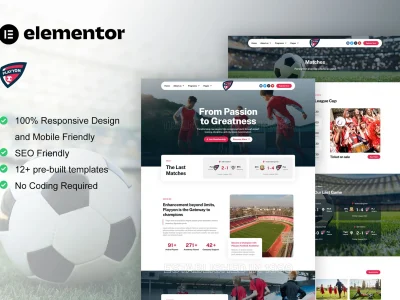 Playyon - Football Team & Sports Academy Elementor Pro Template Kit