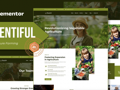 Plentiful - Agriculture Farming Elementor Template Kit