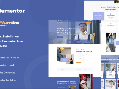 Plumba - Plumbing Installation Service Elementor Template Kit