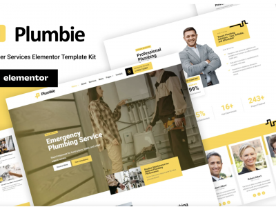 Plumbie - Plumber Services Elementor Template Kit