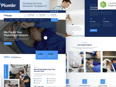 Plumbr – Plumbing Services Elementor Template Kit