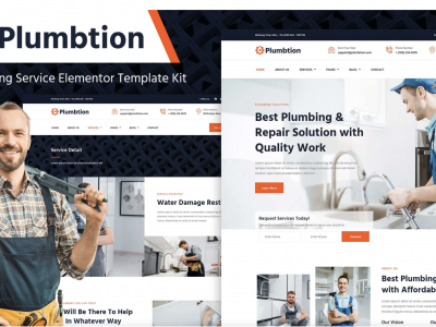 Plumbtion – Plumbing Services Elementor Template Kit
