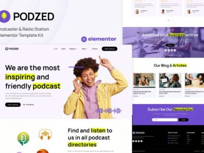 Podzed - Podcaster & Radio Station Elementor Template Kit