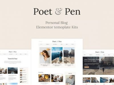 Poet & Pen - Personal Blog Elementor Template Kit