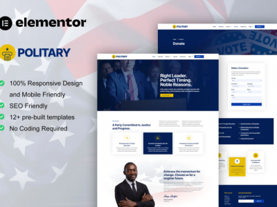 Politary - Politician & Public Servant Elementor Pro Template Kit