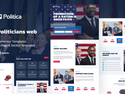 Politica - Politician & Public Servant Elementor Template Kit