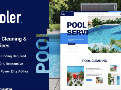 Pooler - Swimming Pool Cleaning Services Elementor Pro Template Kit
