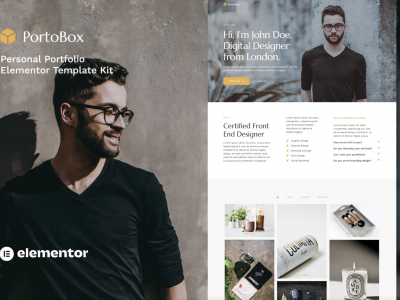 PortoBox - Creative Portfolio Elementor Template Kit