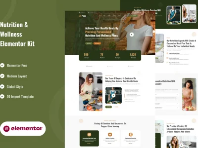 Poso - Personalized Nutrition & Wellness Elementor Template Kit