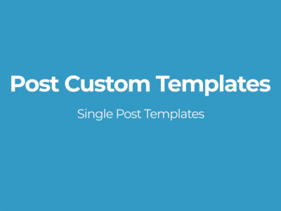 Post Custom Templates