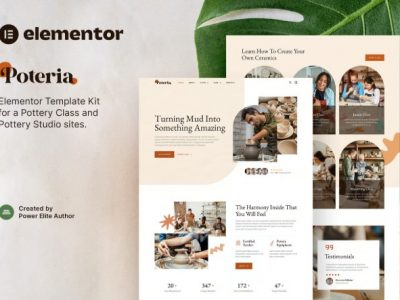 Poteria – Pottery Class & Studio Elementor Template Kit