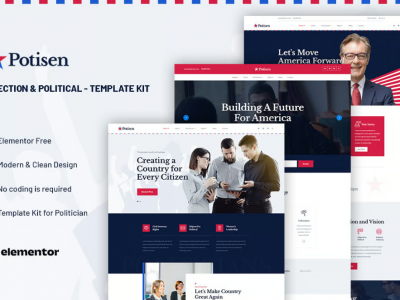 Potisen - Election & Political Campaign Elementor Template Kit