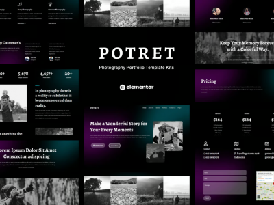 Potret - Photography Portfolio Elementor Template Kit