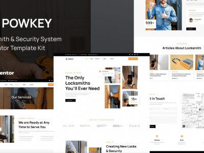 Powkey - Locksmith & Security System Elementor Template Kit