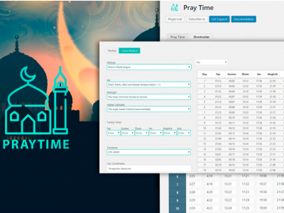 PrayTimes - Islamic Prayer Time WordPress Plugin