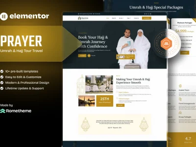 Prayer - Umrah & Hajj Tour Travel Elementor Template Kit