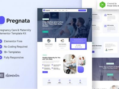Pregnata – Pregnancy Care & Obstetrician Elementor Template Kit