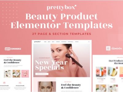 Prettybox - Cosmetic & Beauty Products Shop Elementor Template Kit