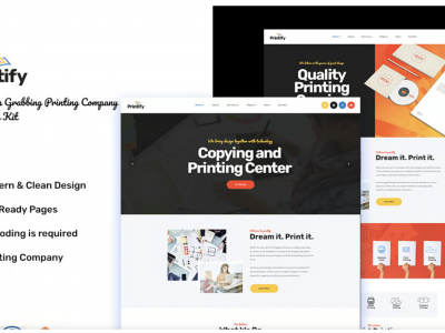Printify - Printing Company Elementor Template Kit