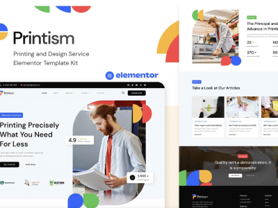 Printism - Printing and Design Service Elementor Template Kit