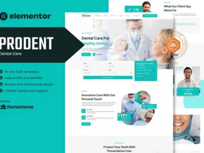 Prodent - Dentist Dental Care Elementor Template Kit
