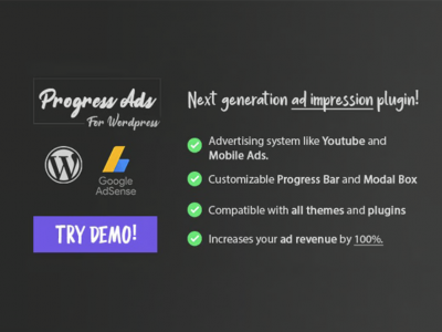 Progress Ads - WordPress Adsense & Banner Plugin