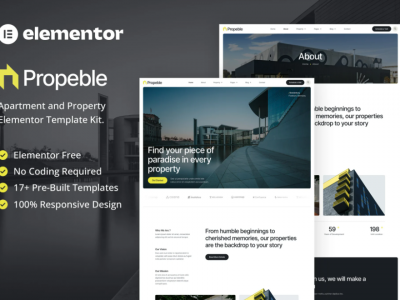 Propeble - Apartment & Property Elementor Template Kit